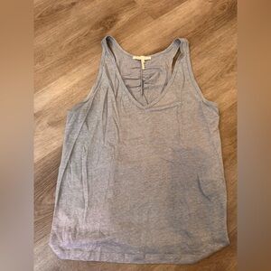 Maje shimmery grey racer back tank top 100% linen - size 3 (L)